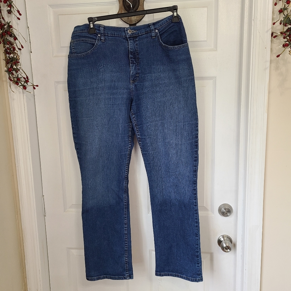 Riders by Lee Woman's Flex Stright Leg Jeans, Size: 18 Color: Blue
